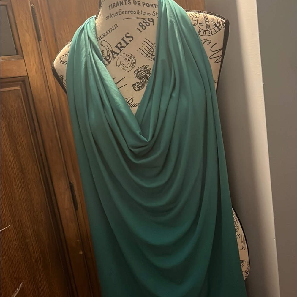 Elegant Green Drape Blouse
